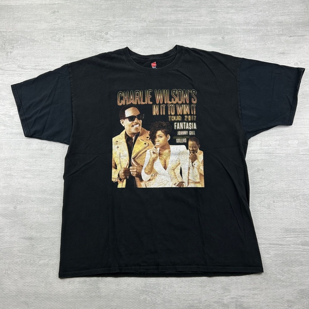 Charlie Wilson's In It To Win It 2017 Tour Shirt Size XXL Black Concert R&B